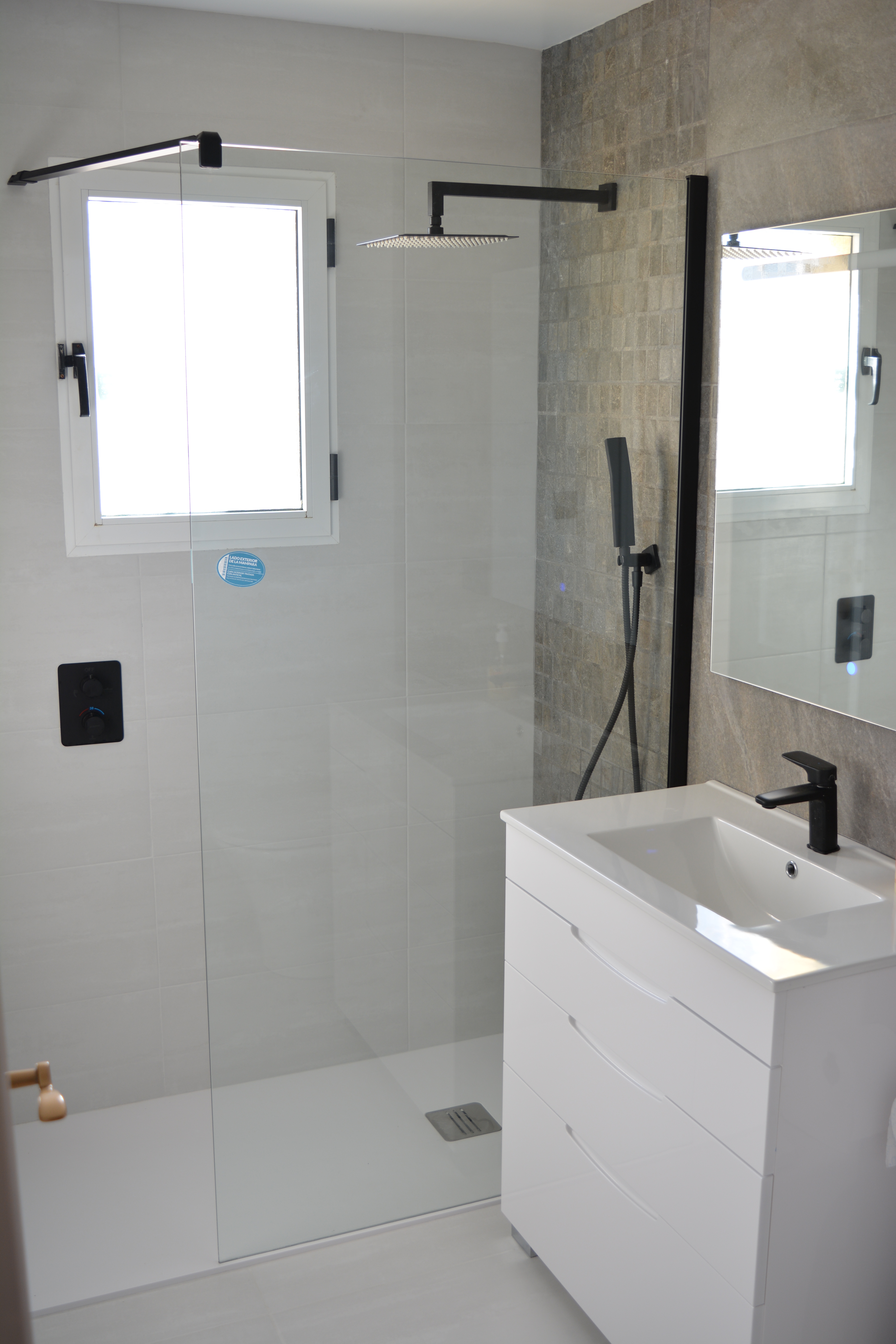 douche en lavabo
